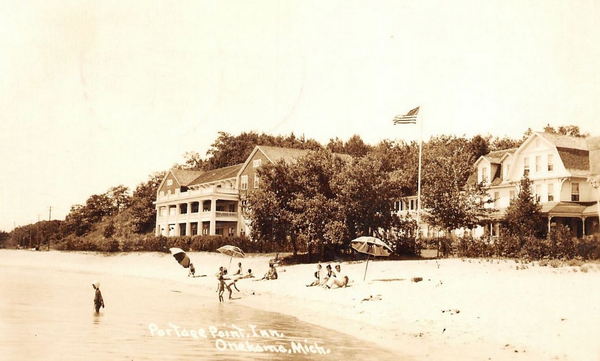 Portage Point Resort (Portage Point Inn) - Vintage Postcard (newer photo)